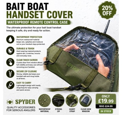 Fishing Bait Boat Handset Cover Waterproof Remote Control Case Carp UK